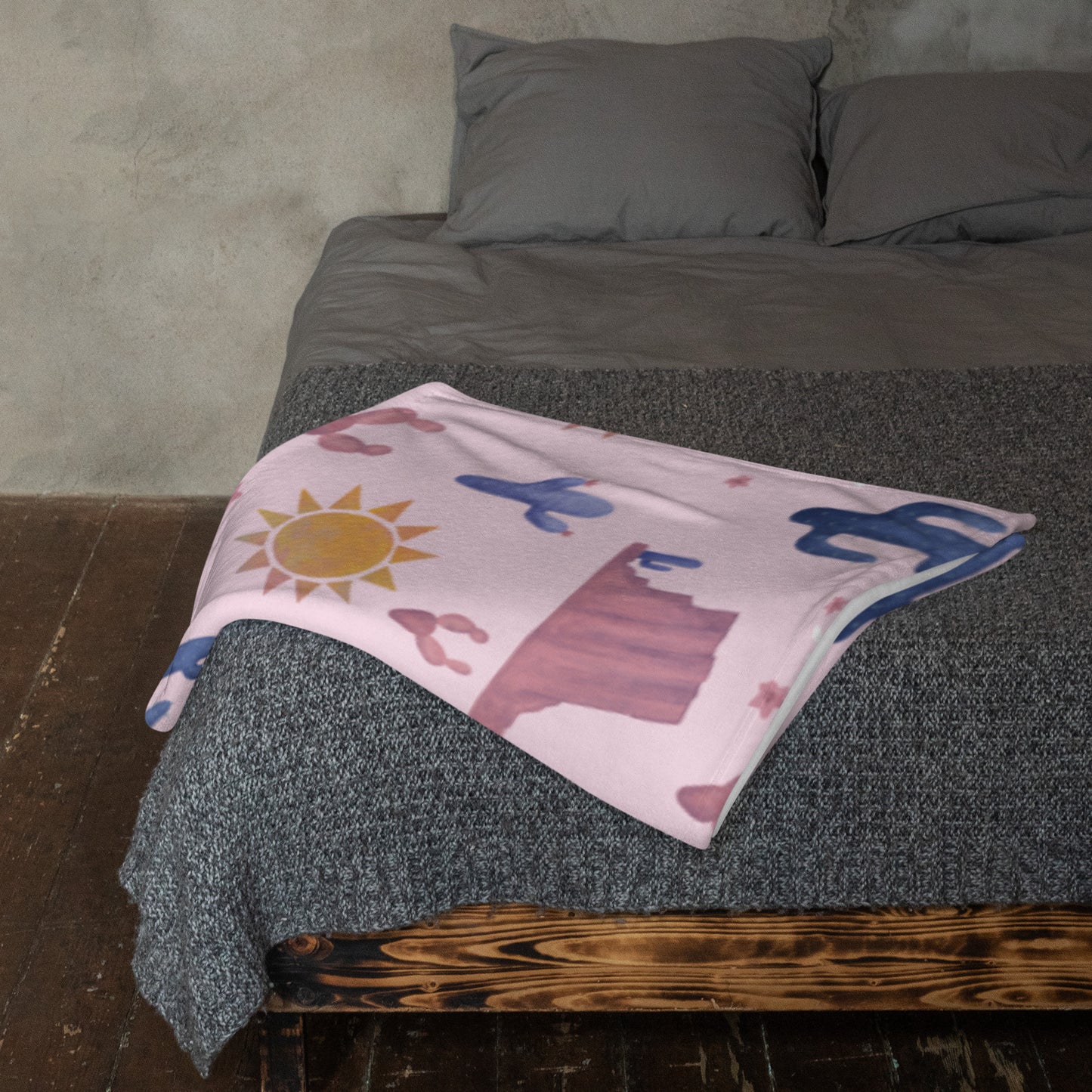 Desert Rose Throw Blanket