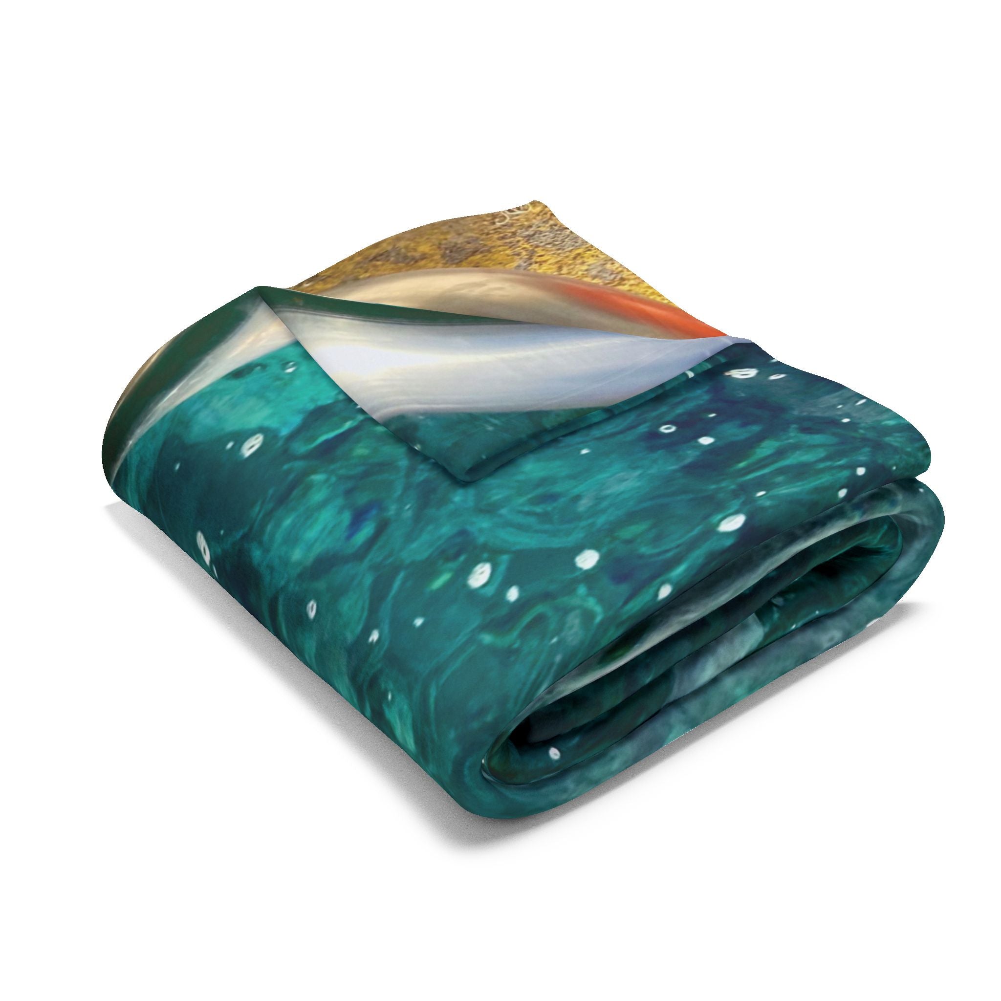 Fleece Blanket Thira Greece Port Waters