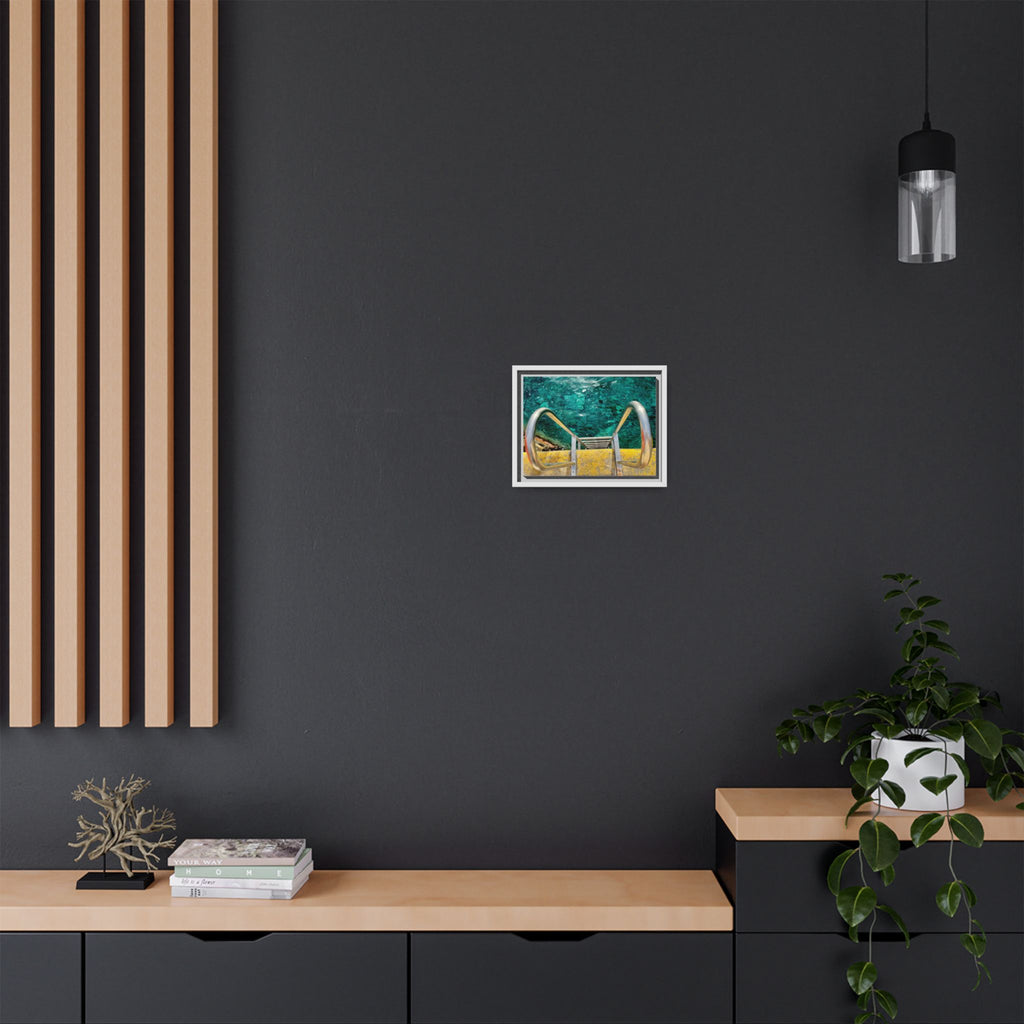 Canvas Art - Jump into the Thira Port Waters Matte Canvas