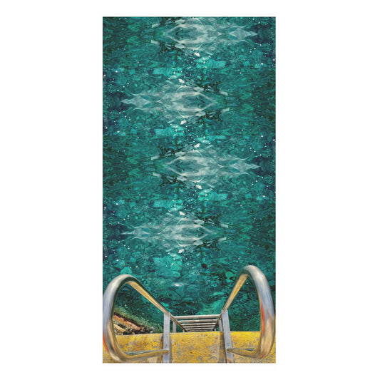 Beach Towel - Thira Greece Port Waters Design