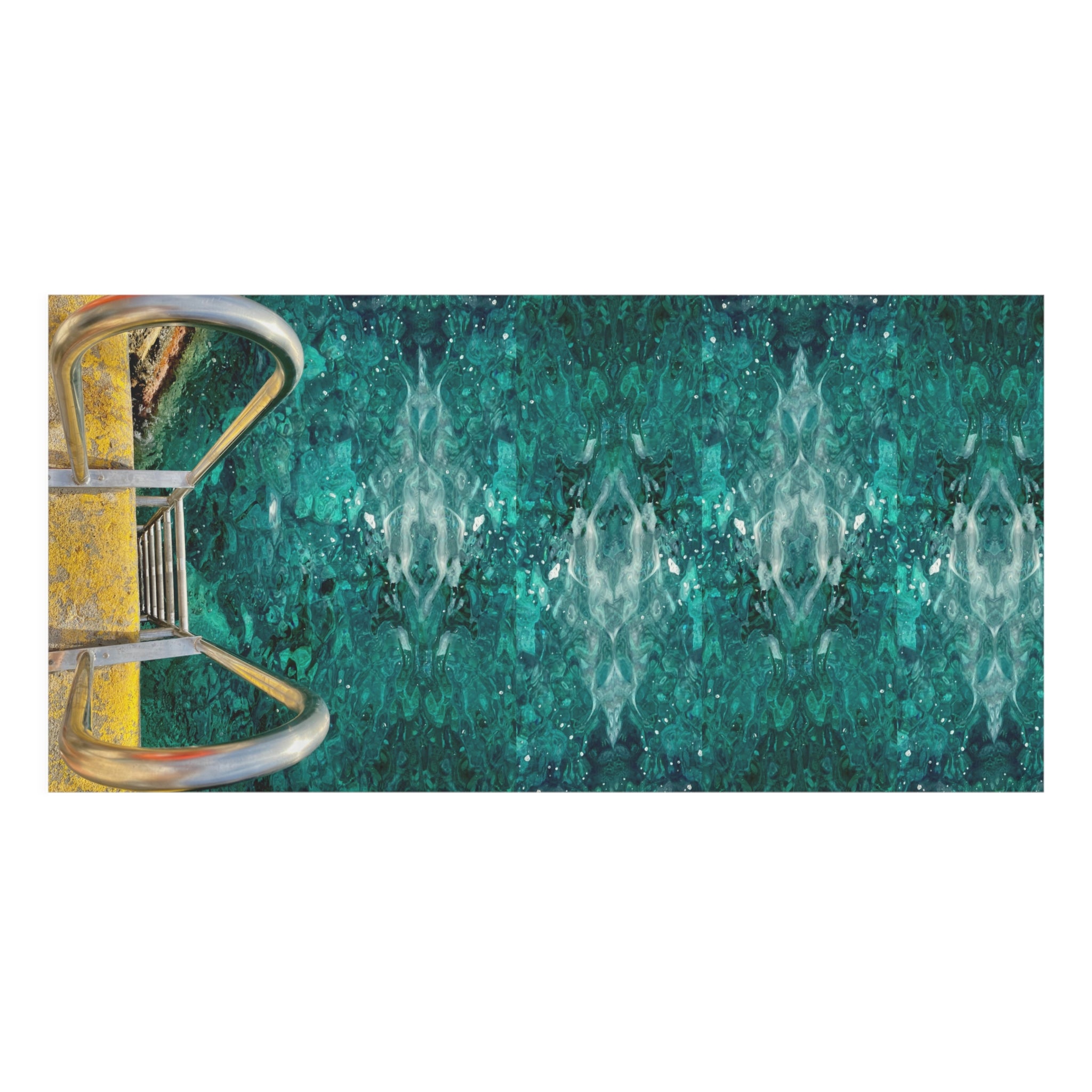 Beach Towel - Thira Greece Port Waters Design