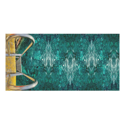 Beach Towel - Thira Greece Port Waters Design