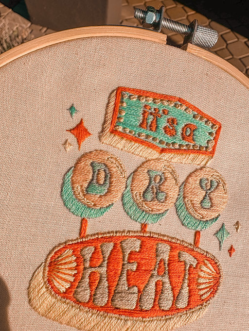 It's A Dry Heat Intermediate Embroidery Kit by Sunday Mornings