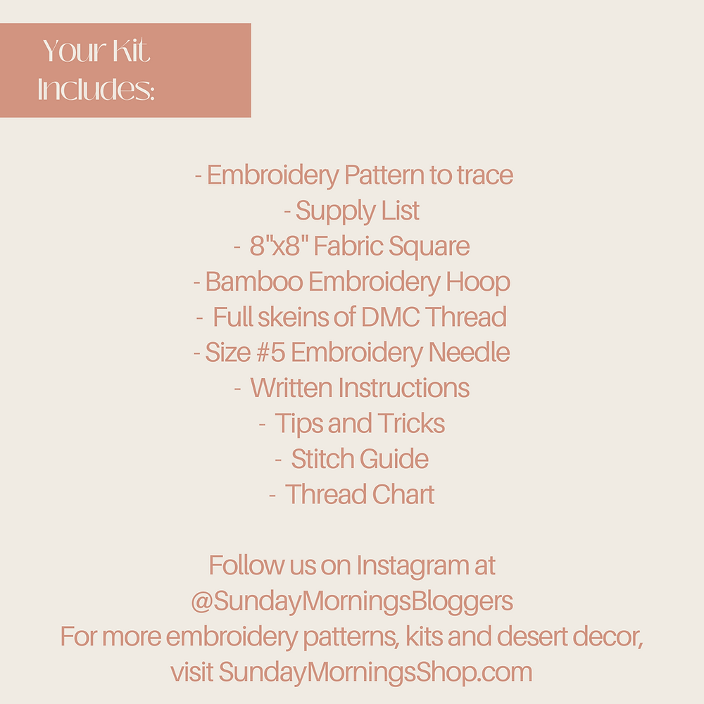 Sunset embroidery kit | Everything you need to get started |