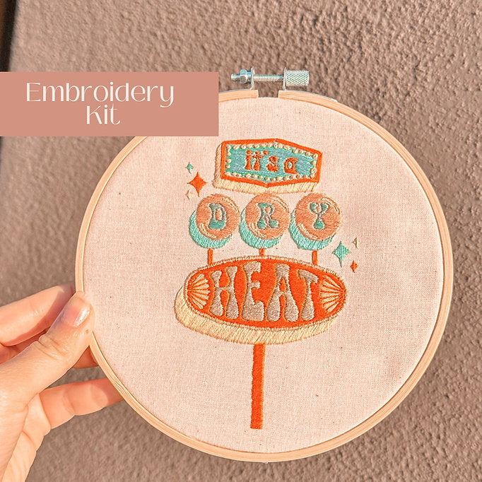 It's A Dry Heat Intermediate Embroidery Kit by Sunday Mornings