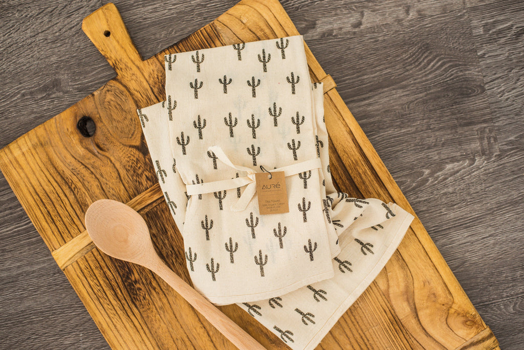Organic Saguaro Tea Towel, College Student Gift, Mother's Day Gift, Christmas Gift
