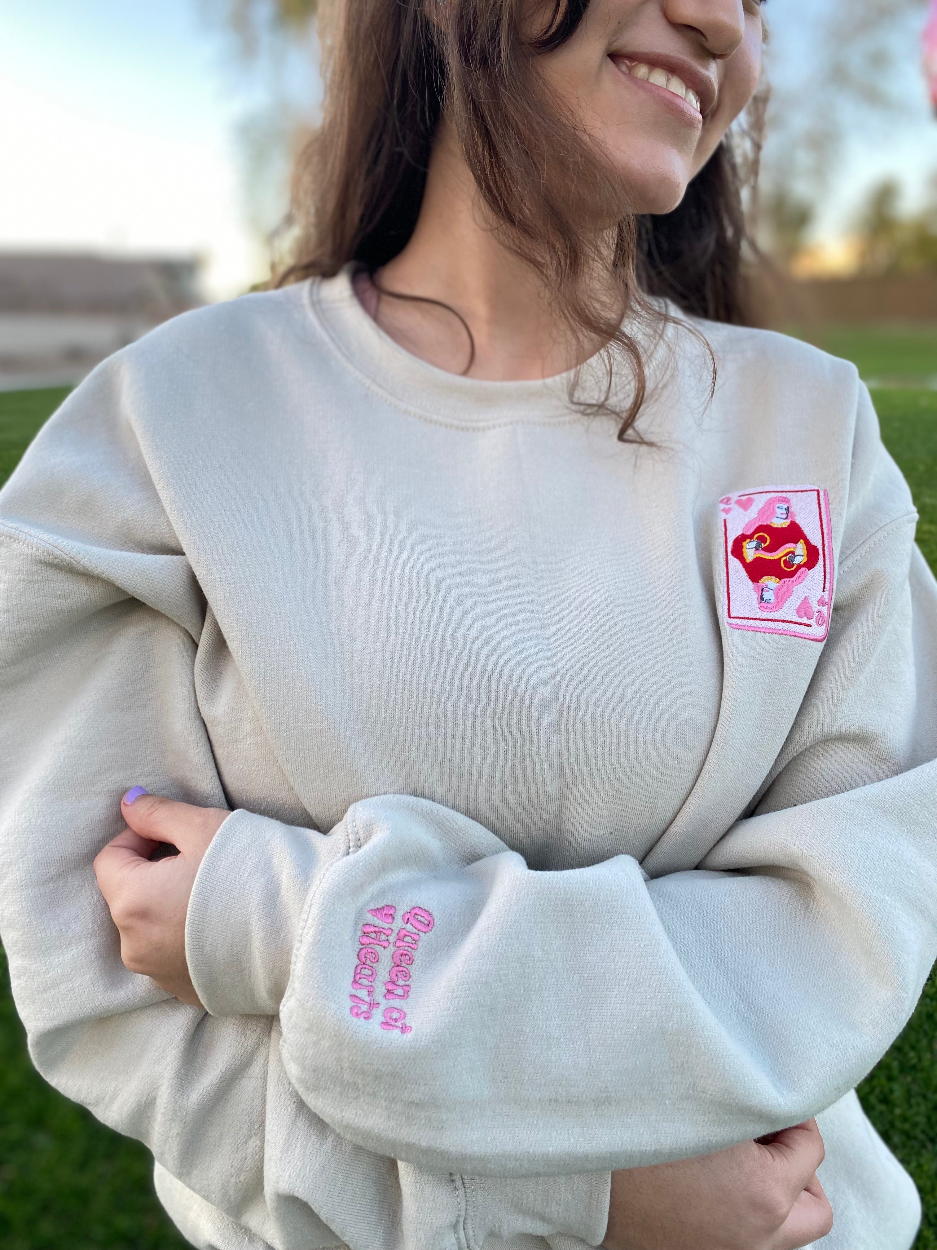 Queen of Hearts Pullover Sweatshirt