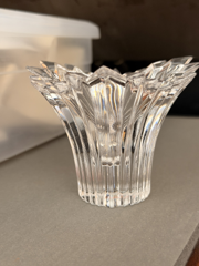 Medium clear fluted vases