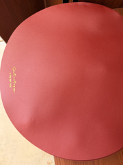Red round placemats