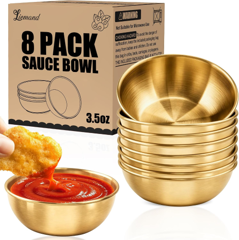 Gold dipping bowls, 3.5 oz