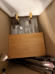 Double drink dispenser set, gold taps