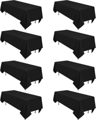 Black rectangular tablecloths, 60 x 102 in