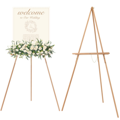 MEEDEN natural beech tripod easel