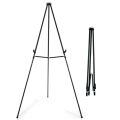 Falling in Art black aluminum easel, 36-70 in