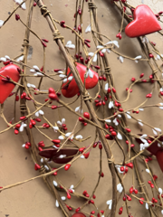 Berry & heart garland, 5 ft