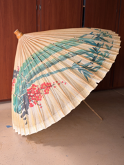Painted bamboo parasol, 25 in