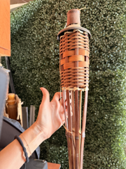 Bamboo tiki torch (fuel excluded)