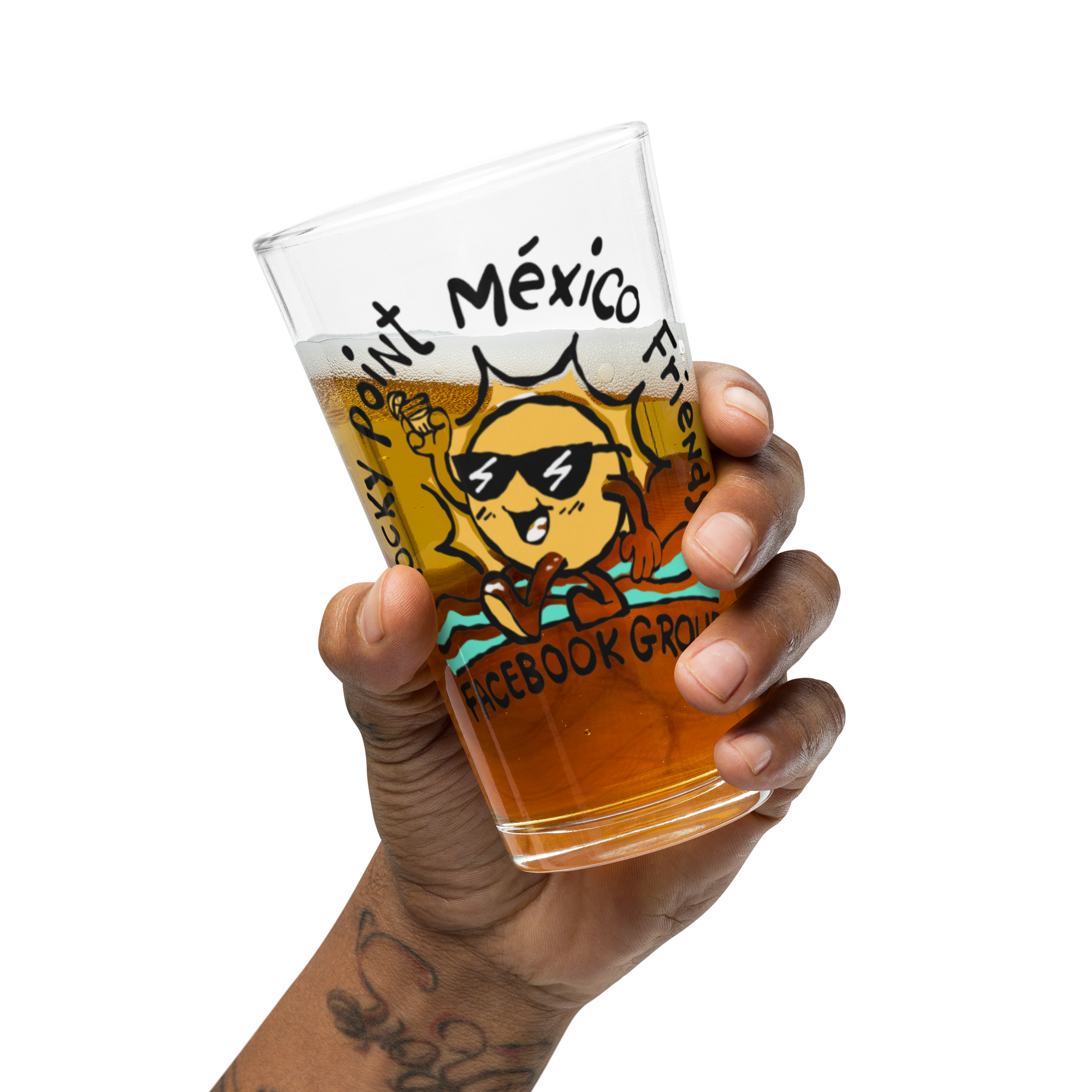 Rocky Point Mexico Friends Shaker pint glass