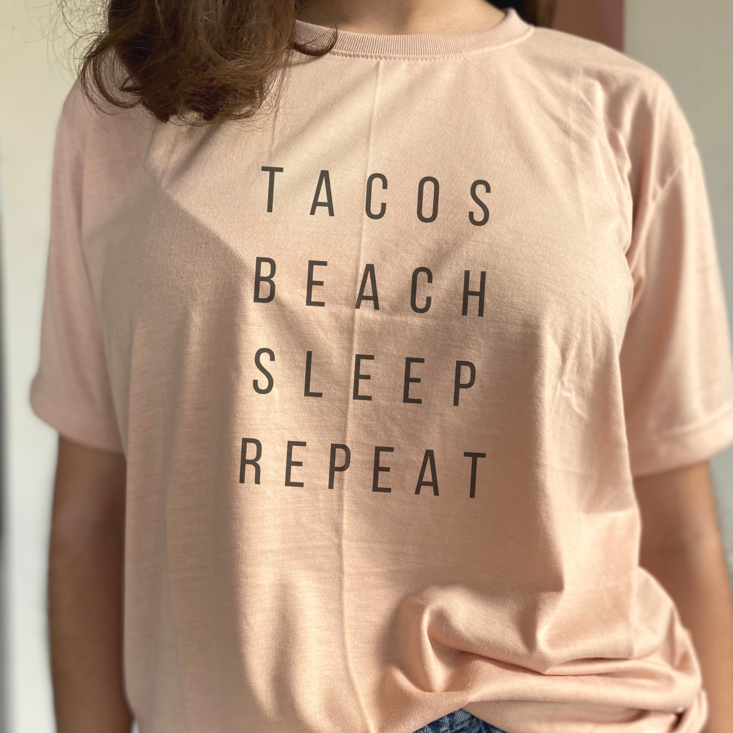 Tacos Beach Sleep Repeat Vintage Wash Tee