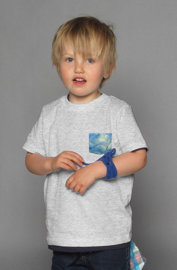 Kid Agave Pocket Tee in Heather Gray