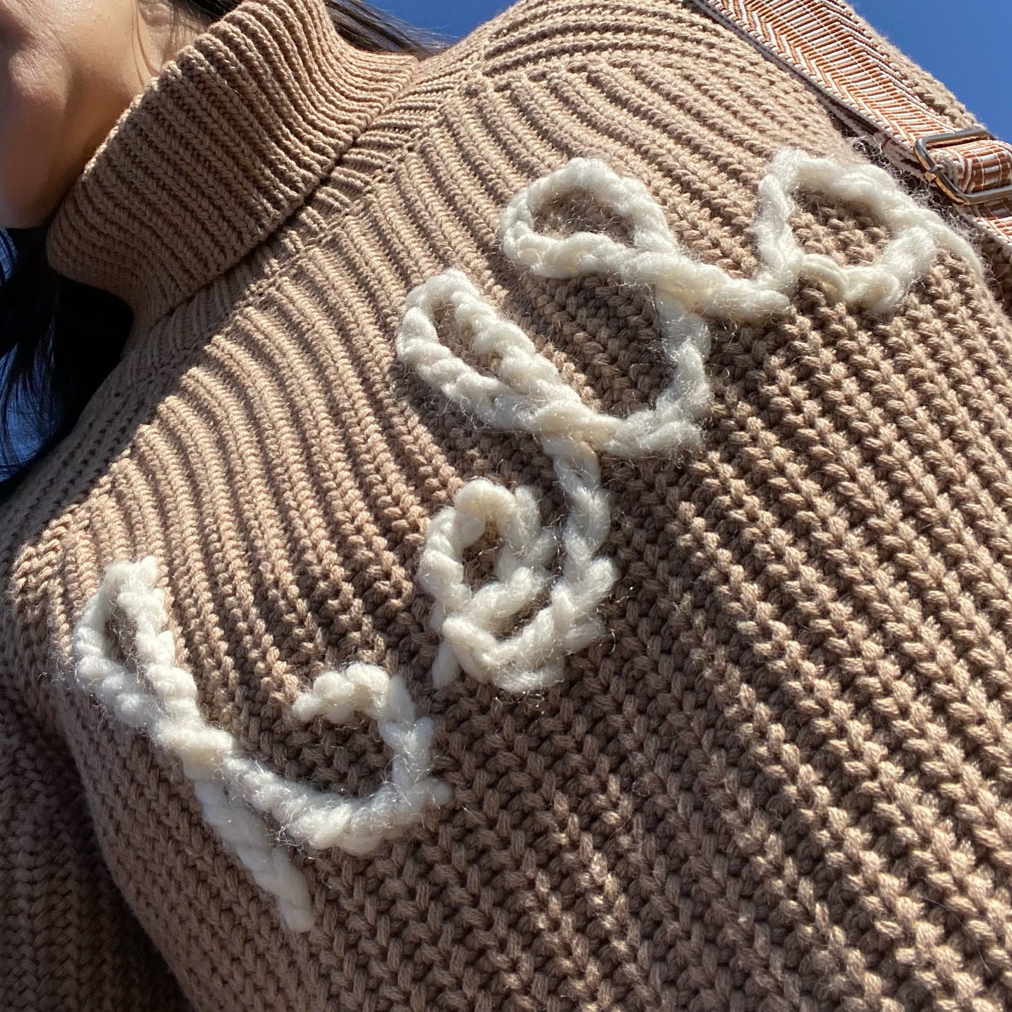 Bella Comfy Tan oversized Knit Sweater