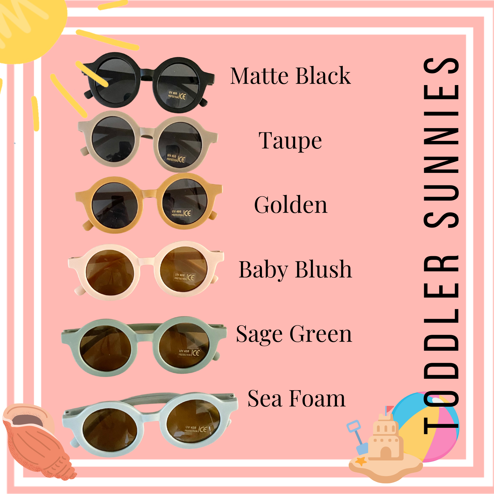 Matte Round Toddler Sunnies | Sunglasses