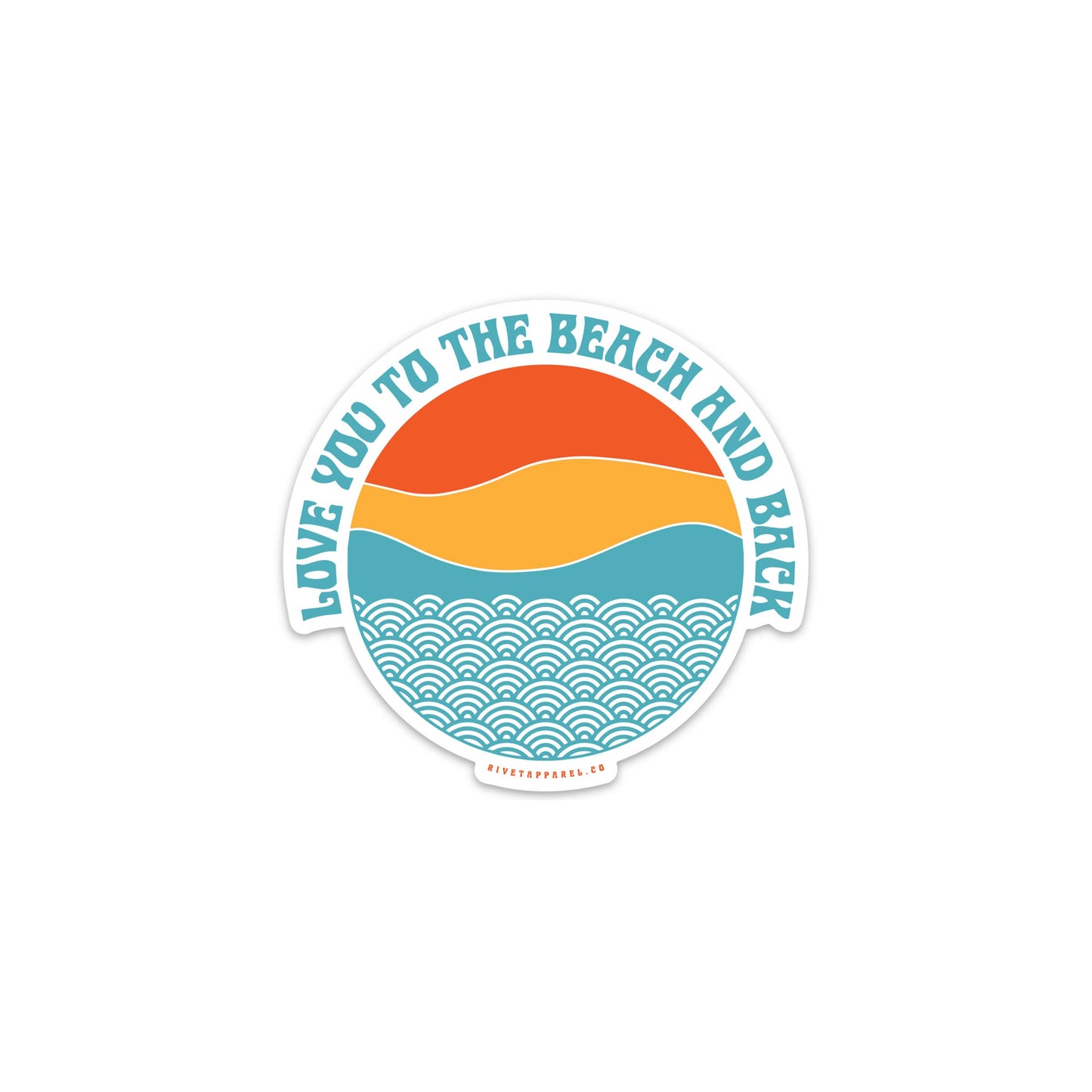 <3 to the Beach & Back Sticker
