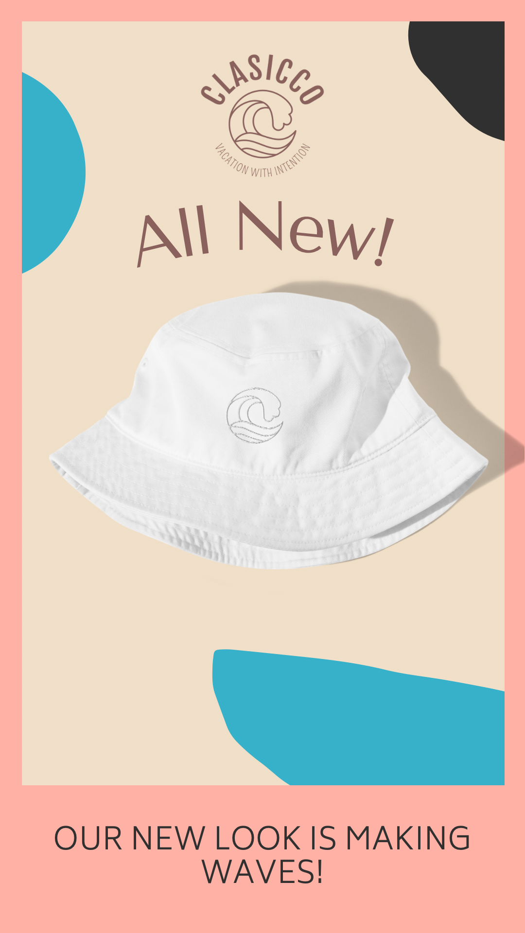 Organic Clasicco WAVE bucket hat