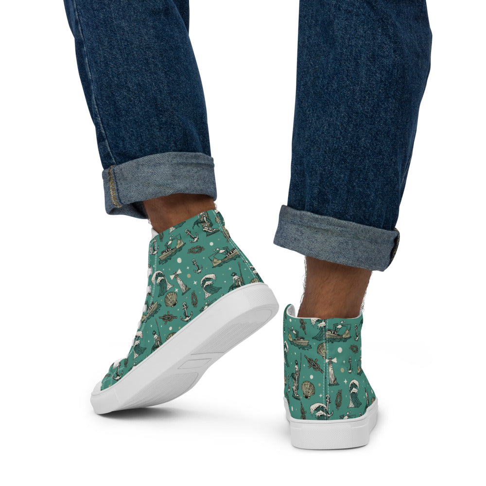 Sea of Cortez Men’s high top canvas shoes