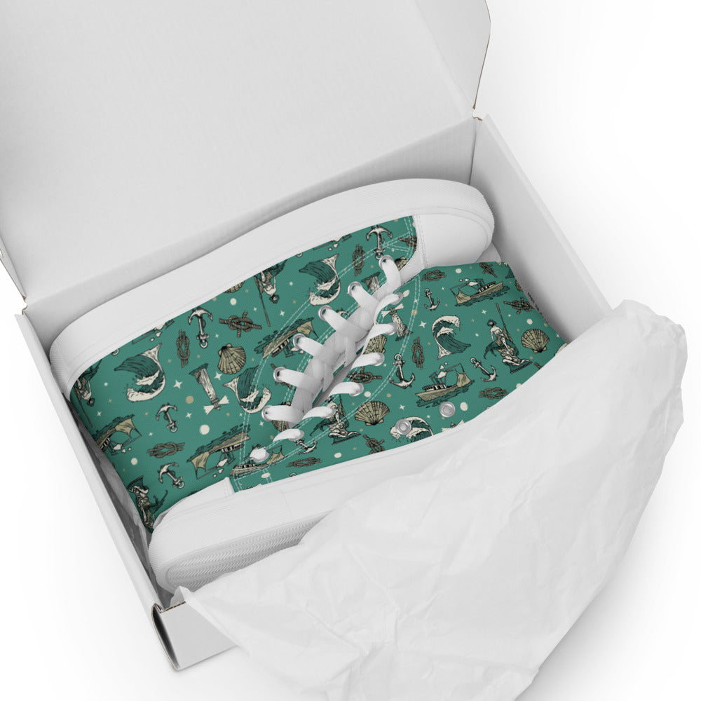 Sea of Cortez Men’s high top canvas shoes