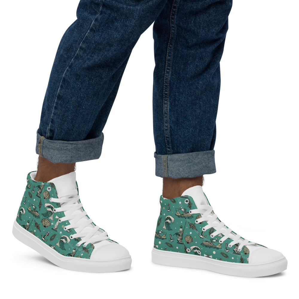 Sea of Cortez Men’s high top canvas shoes