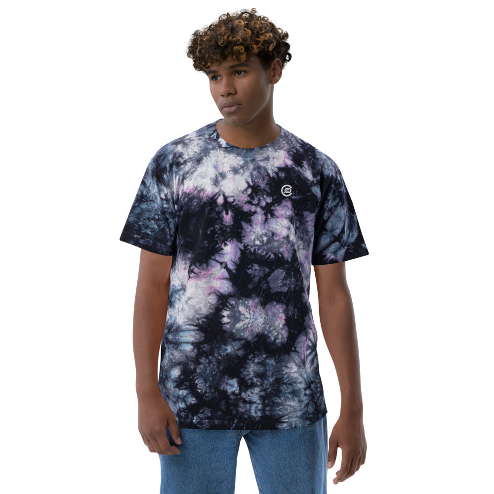 Clasicco Embroidered Oversized tie-dye t-shirt