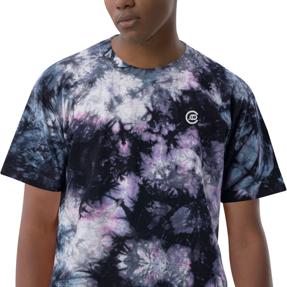Clasicco Embroidered Oversized tie-dye t-shirt