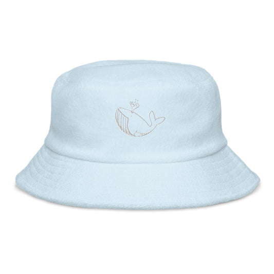 White Stitch Ballenita NFT Terry cloth bucket hat