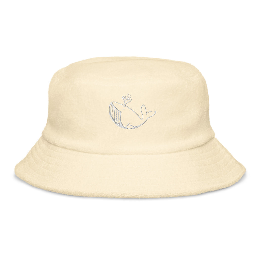White Stitch Ballenita NFT Terry cloth bucket hat