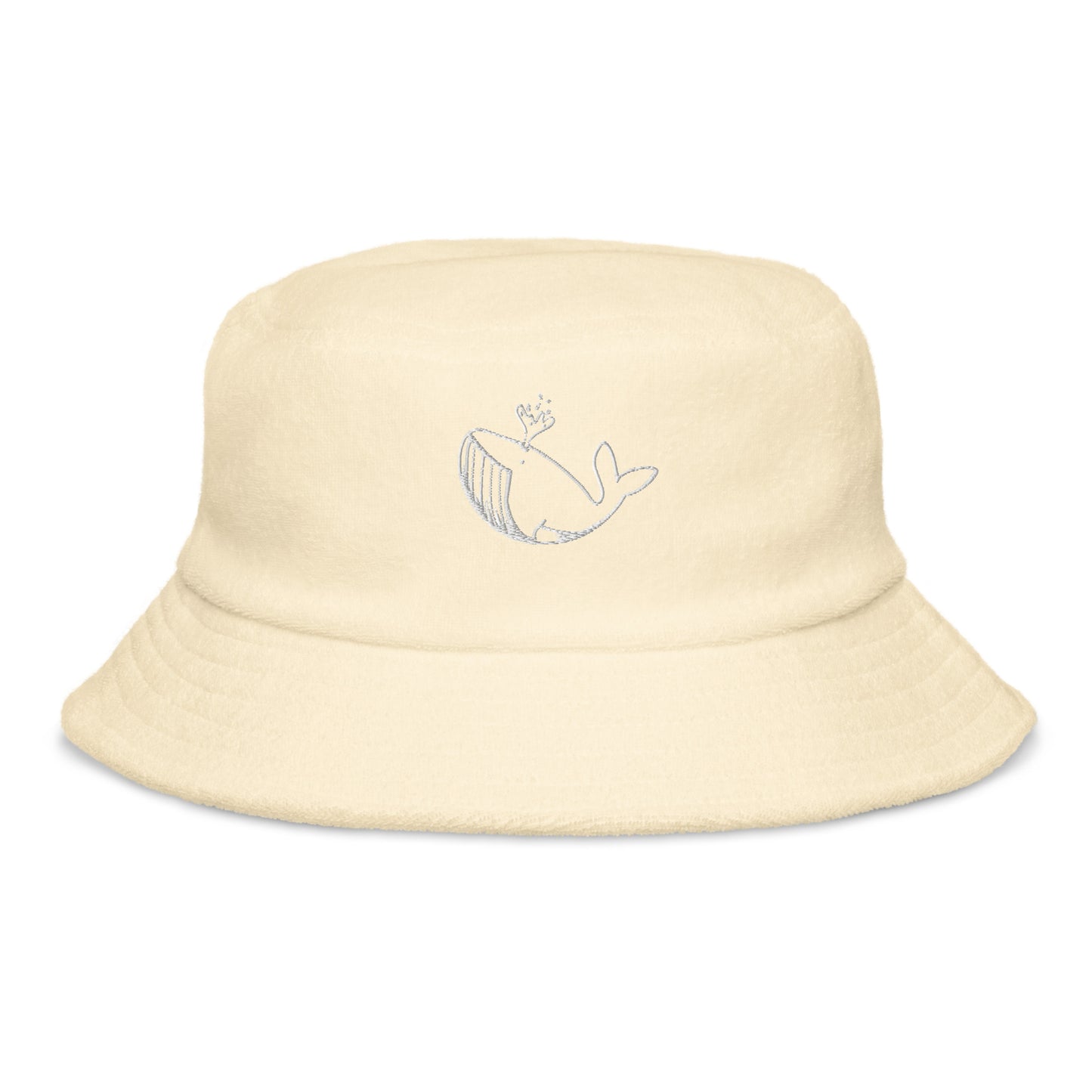 White Stitch Ballenita NFT Terry cloth bucket hat