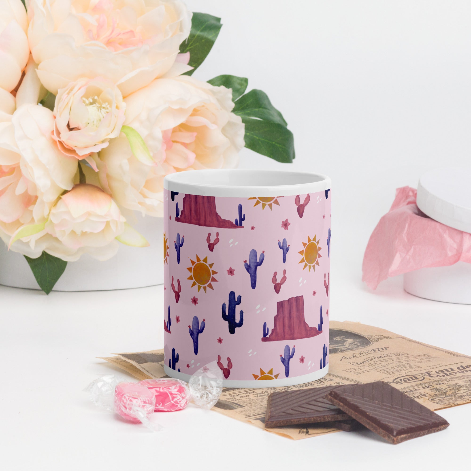 Desert rose mug