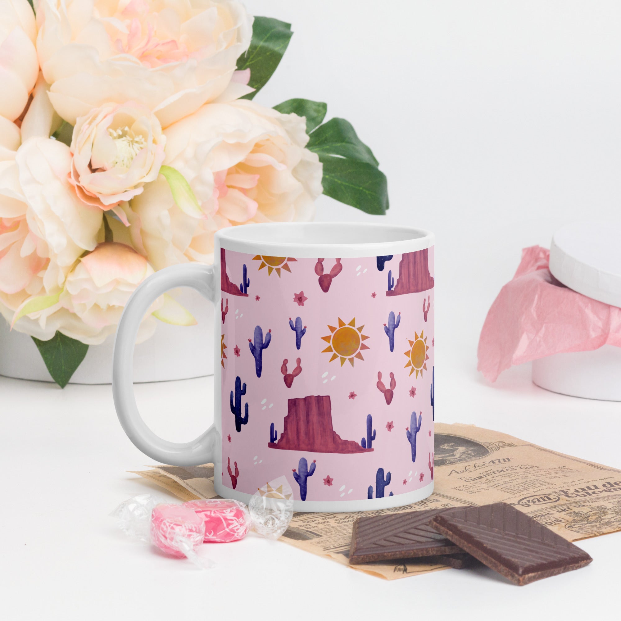 Desert rose mug