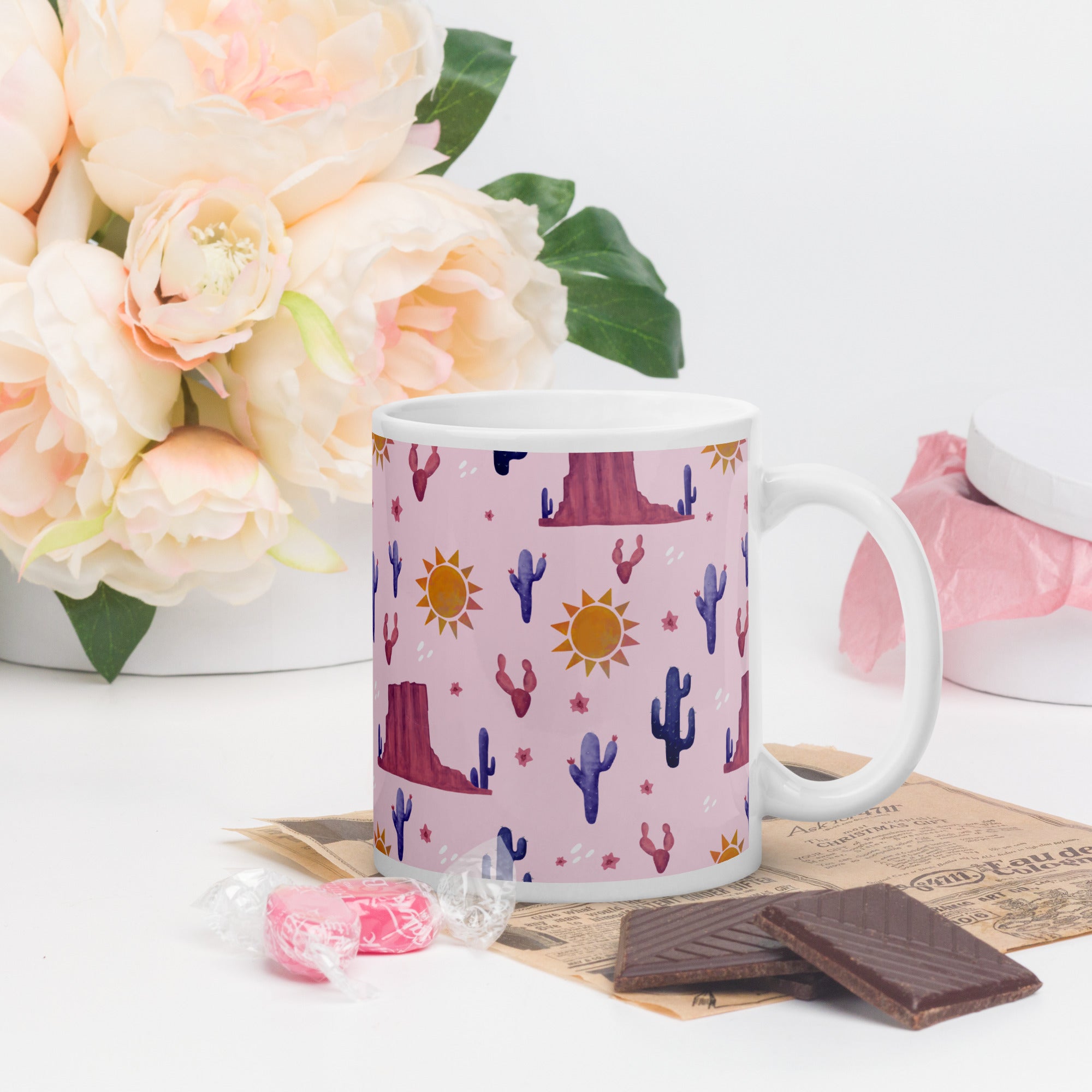 Desert rose mug