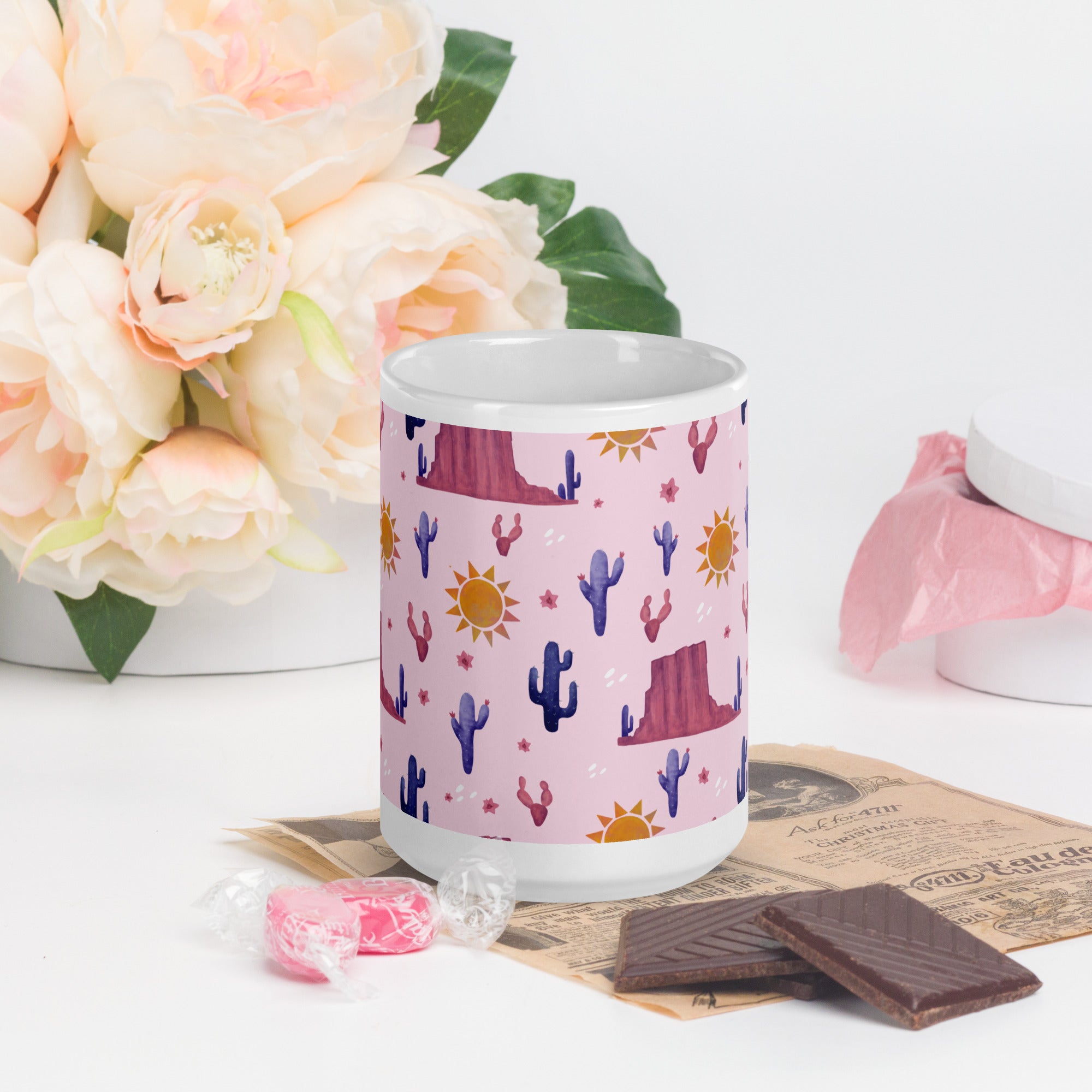 Desert rose mug