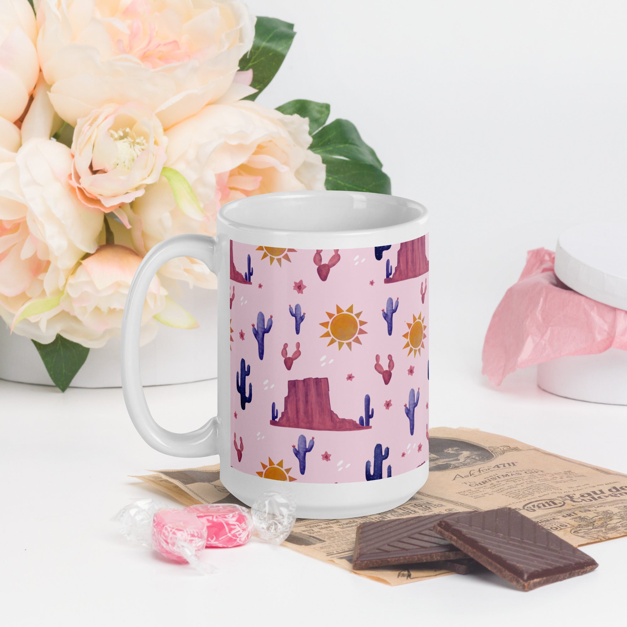 Desert rose mug