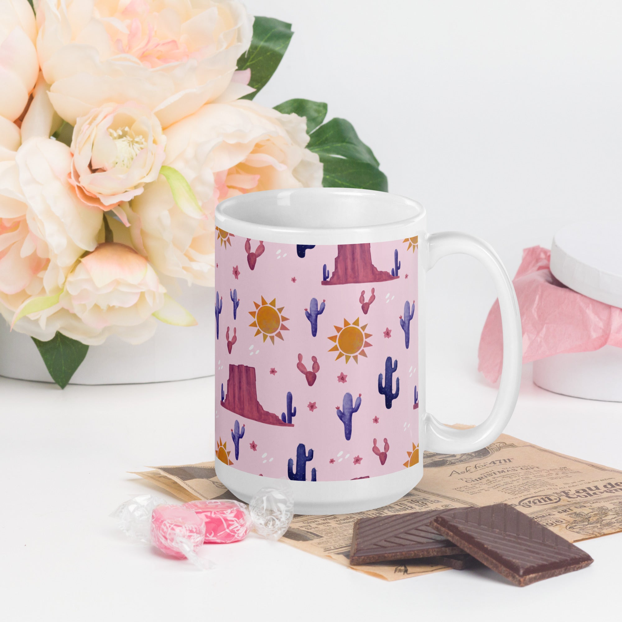 Desert rose mug