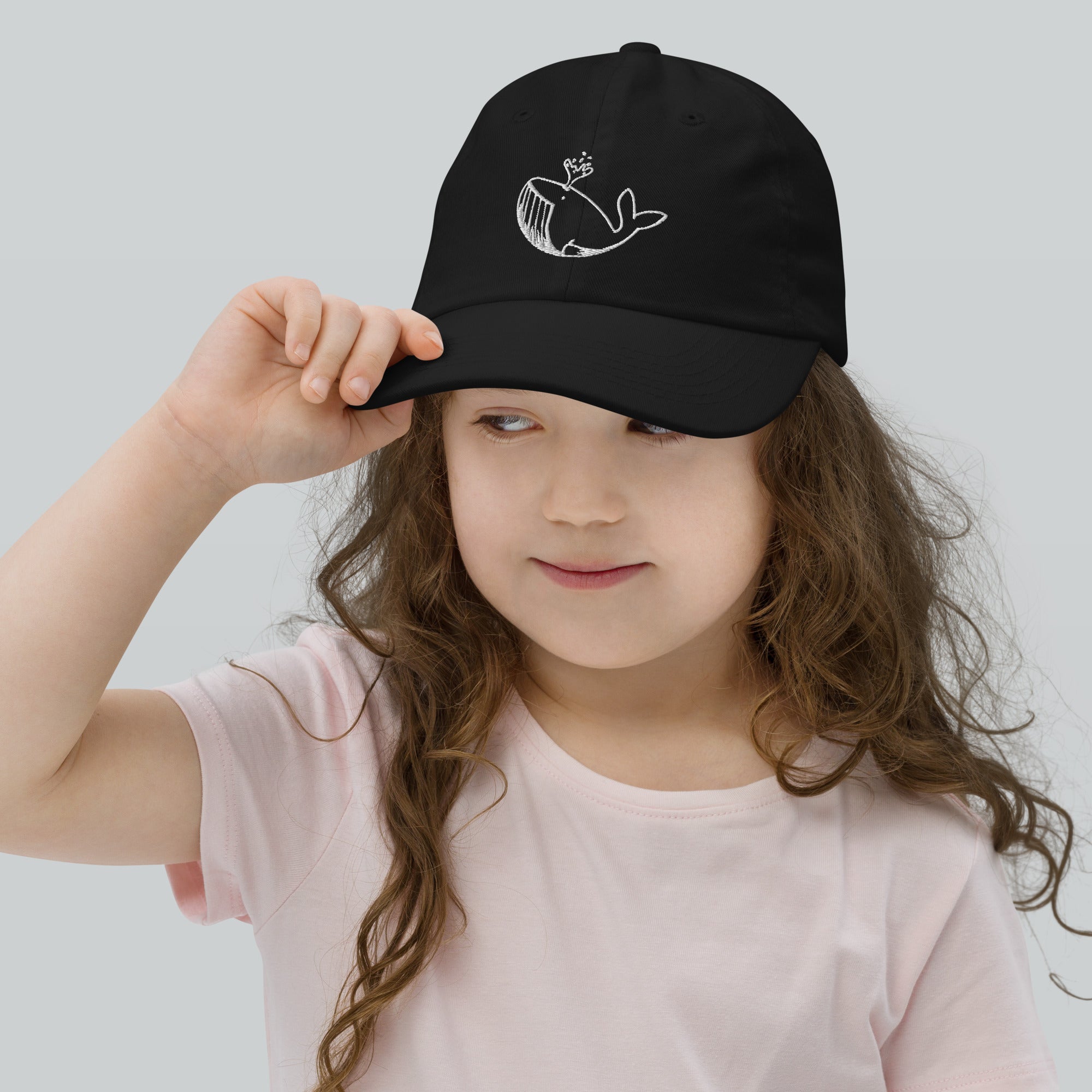 White Stitch Ballenita NFT Youth baseball cap